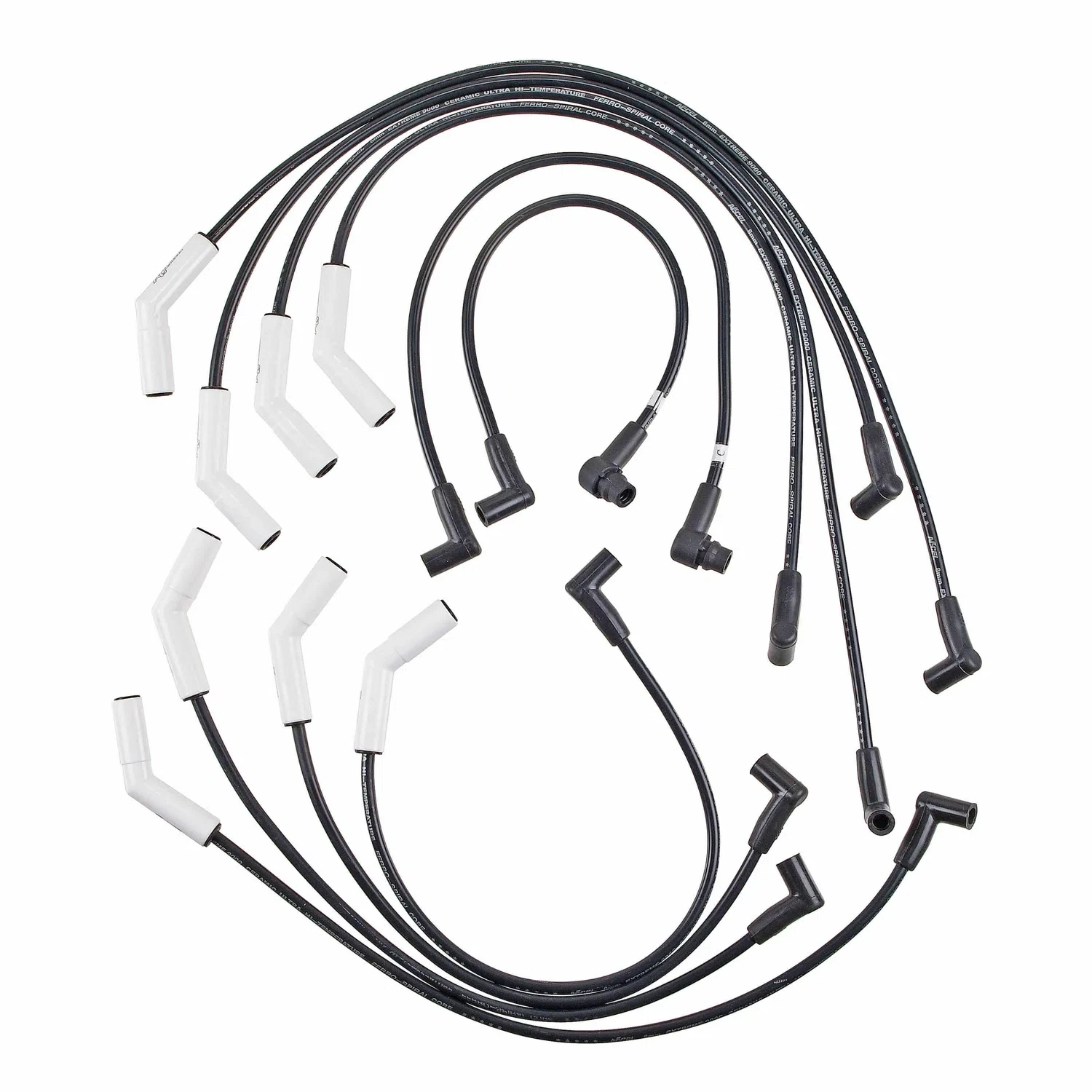 Spark Plug Wire Set -Extreme 9000 Ceramic Boot -Ford 5.0L w_ EEC-IV 83-93 -9022C